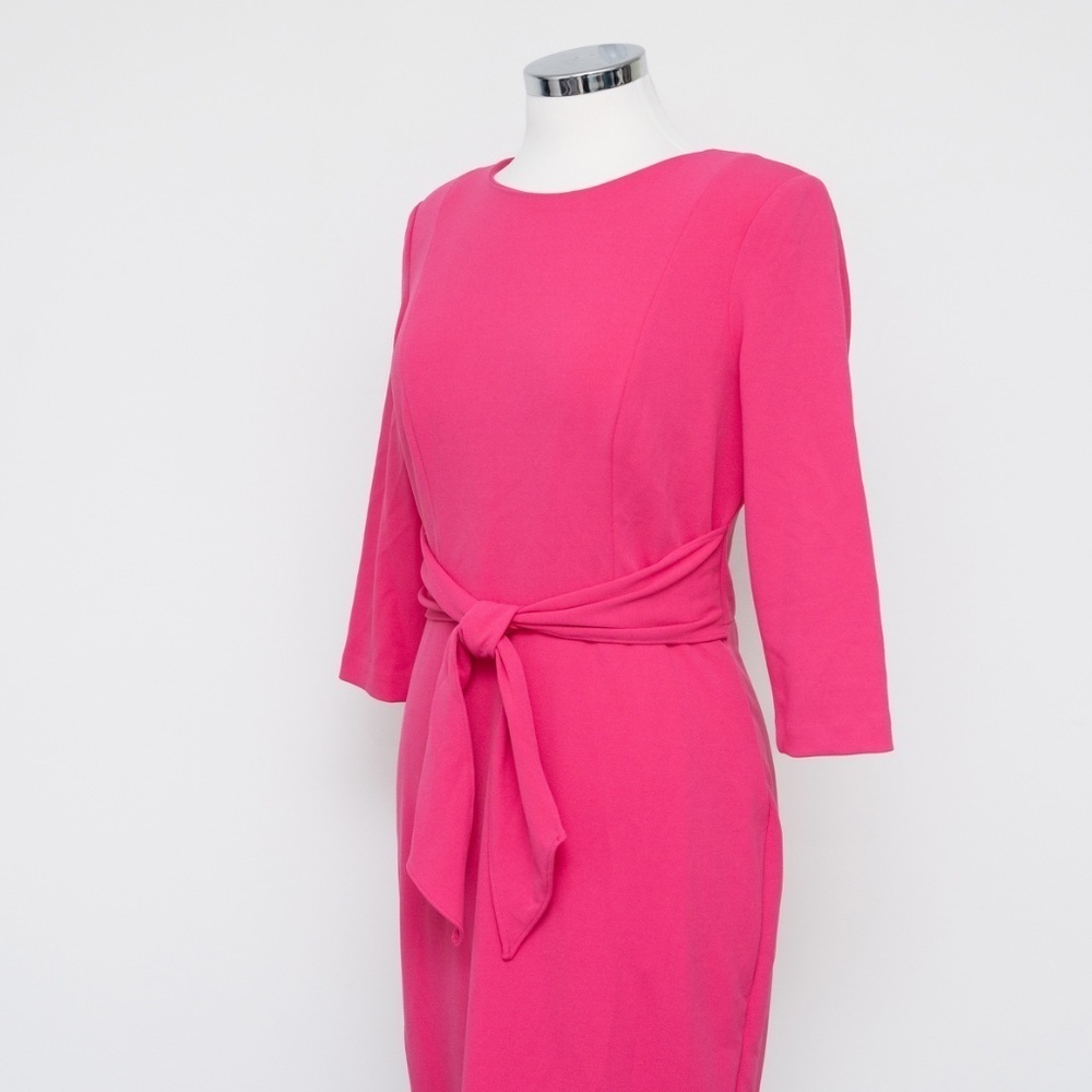 Adrianna Papell - Pink Knit Crepe Sheath Dress‎ - Picture 8 of 13